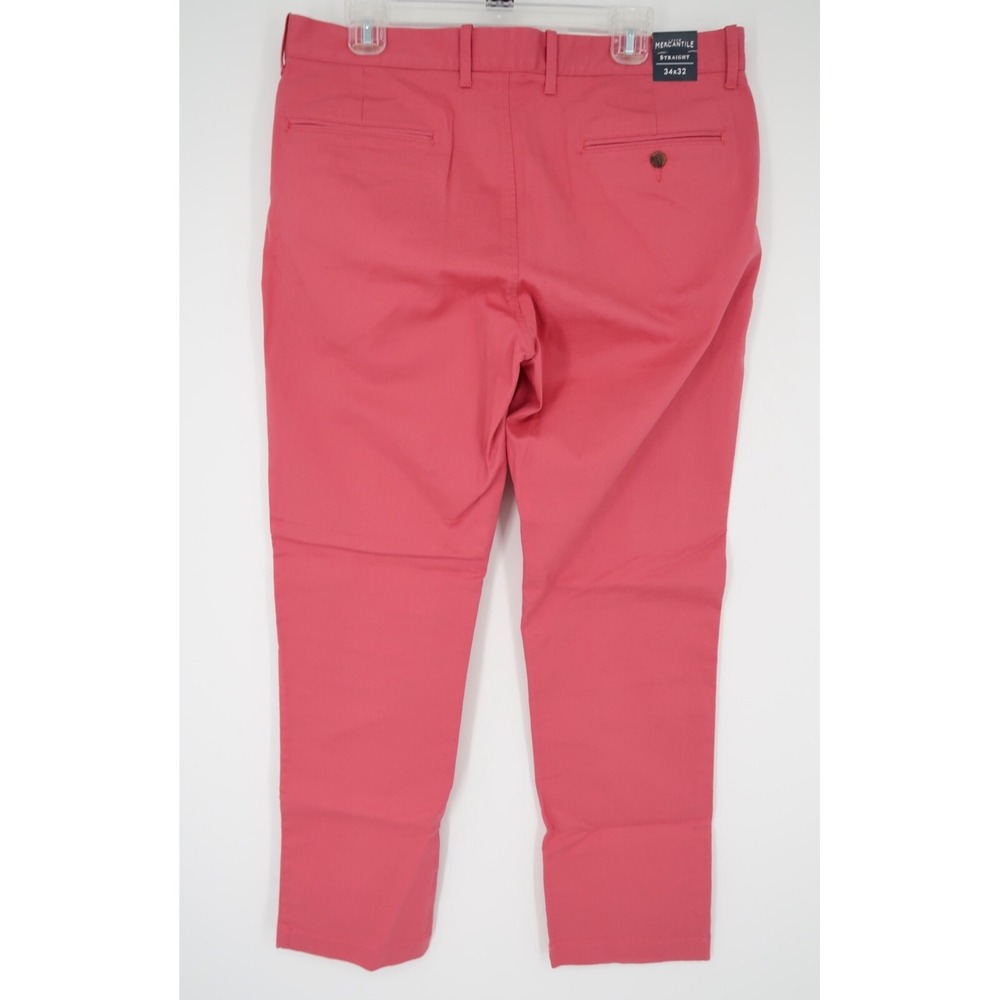 J.Crew Mens 34x32 Red Straight Fit Stretch Casual‎ Chino Pants H3186 New